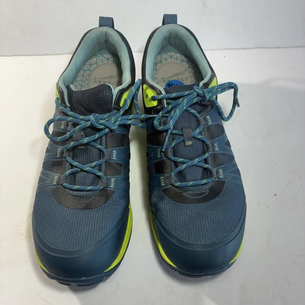 Dansko Phylicia Womens 37/ 6.5 Blue Teal Waterproof Vibram Hiking Sneakers Shoes